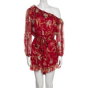 Zimmerman Floral Corsair Iris Long-Sleeve Romper 1